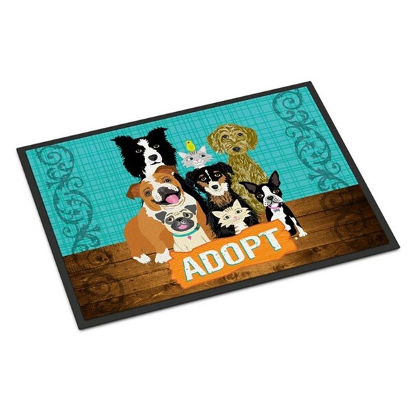 Carolines Treasures Adopt Pets Adoption Indoor or Outdoor Mat, 18 x 27 in. VHA3007MAT - main